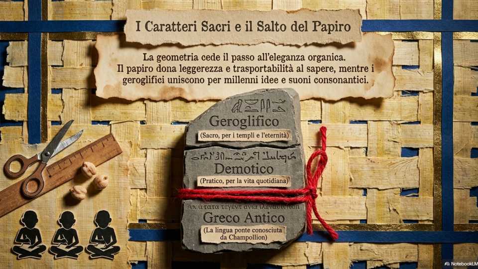 Papiro con Geroglifici Egizi